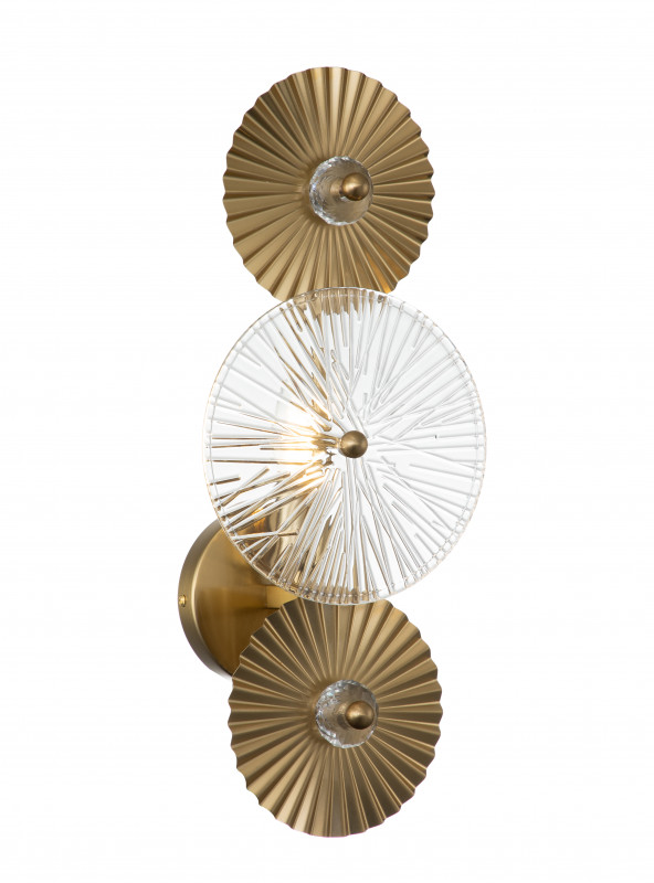 Настенный светильник 200*150*480 мм, 1*E14 латунь Indigo Miele V000022, 12021/A/1W Brass