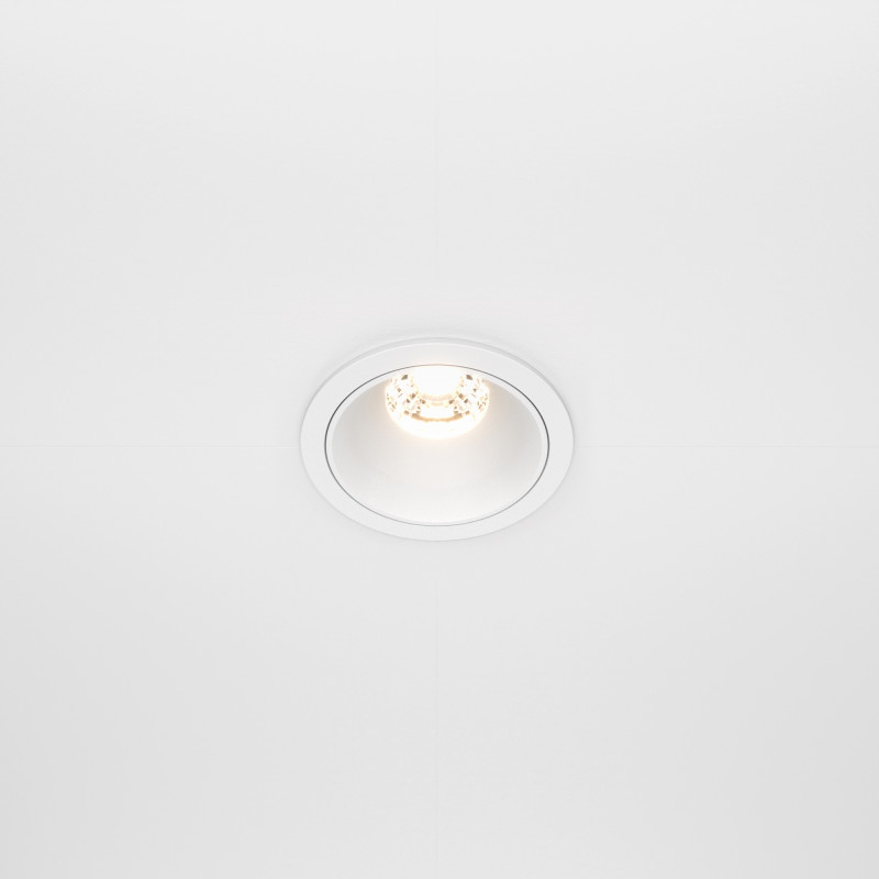 Светильник 7 см, 10W, 3000K, Maytoni Downlight Alfa LED DL043-01-10W3K-RD-W, белый