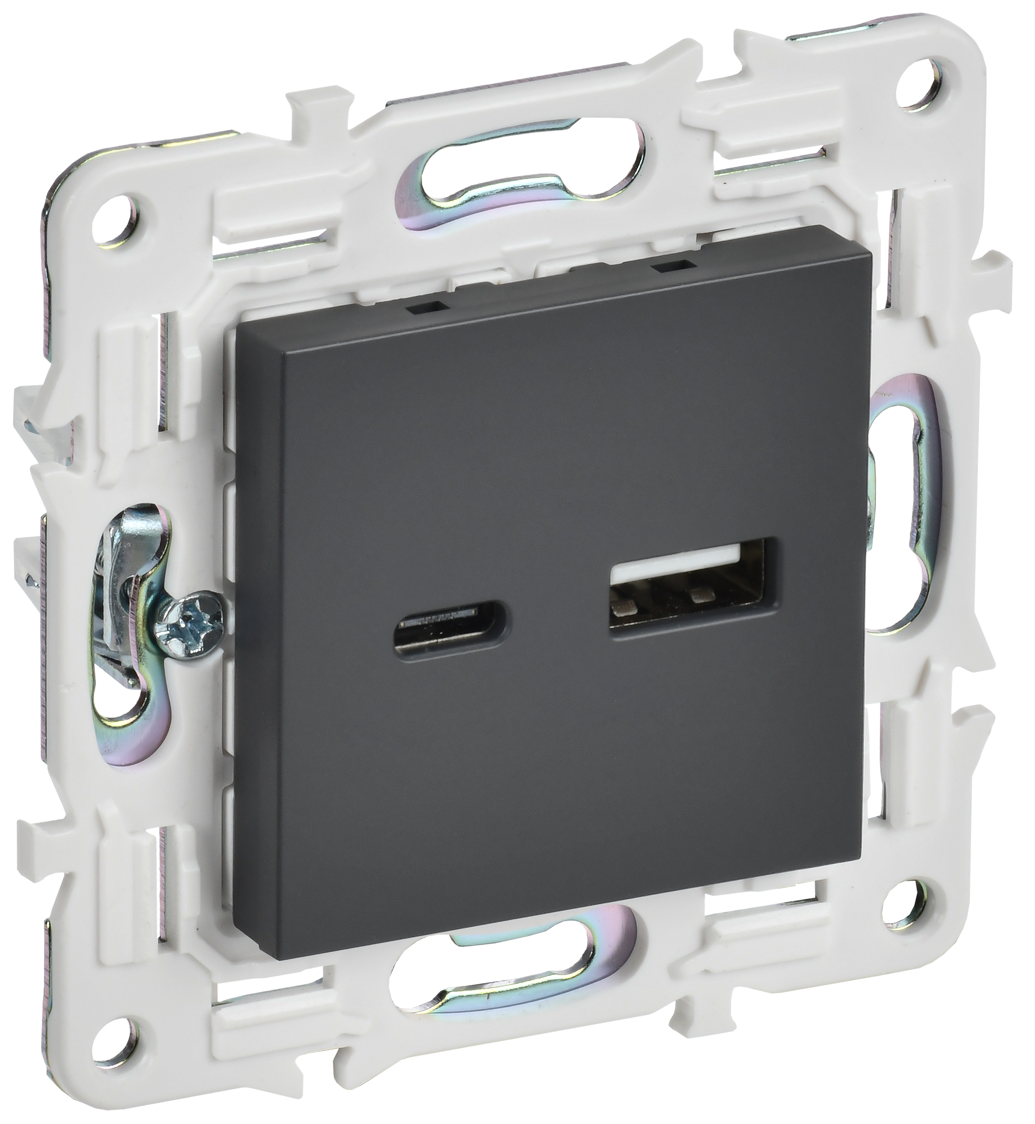 SKANDY Розетка USB A+C 3,1А SK-R14T титан IEK, SK-U22-D31-K48