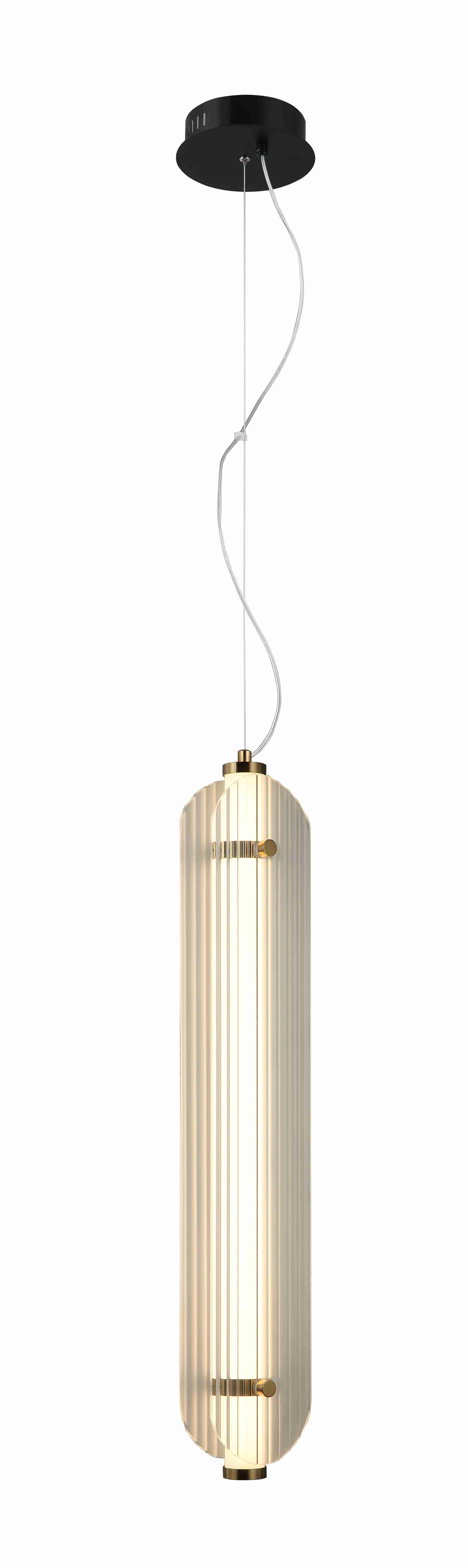 Люстра 120*70*1750, LED, 22W 3000K NewRgy  8368MDM-2M W BLACK+CLEAR, BLACK+CLEAR