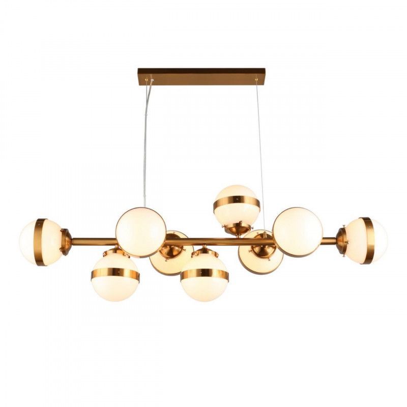 Подвесная люстра 120*40*50-150 см, 9*E27, 40W, Aployt Nika APL.819.03.09, бронзовый