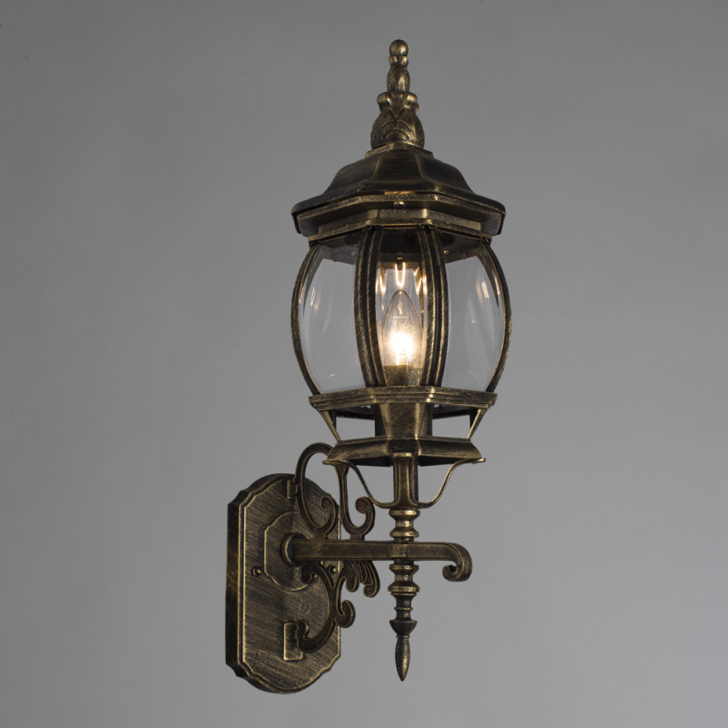 Уличный настенный светильник Arte Lamp Atlanta A1041AL-1BN, коричневый
