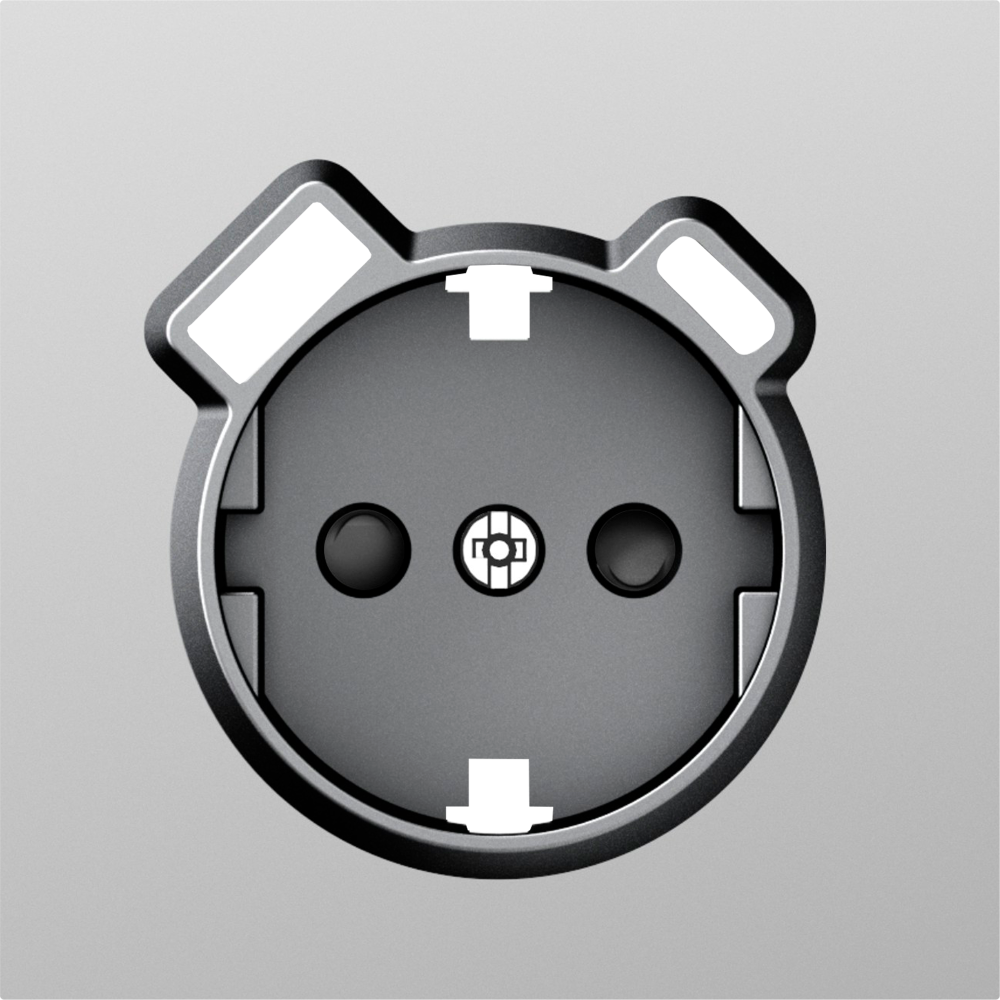 Donel S08 сталь накладка для розетки Schuko с зарядным устройством USB A+C,  со шторками 16A 250 В~,серия DB, DS22937
