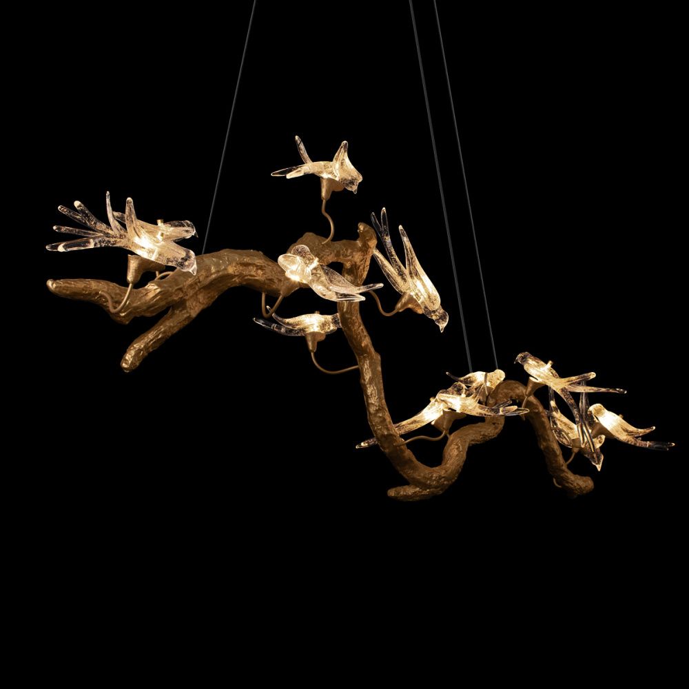 Подвесная люстра 150 см, 36W, 3000K, Loft IT Voa 10378/1500P, бронза