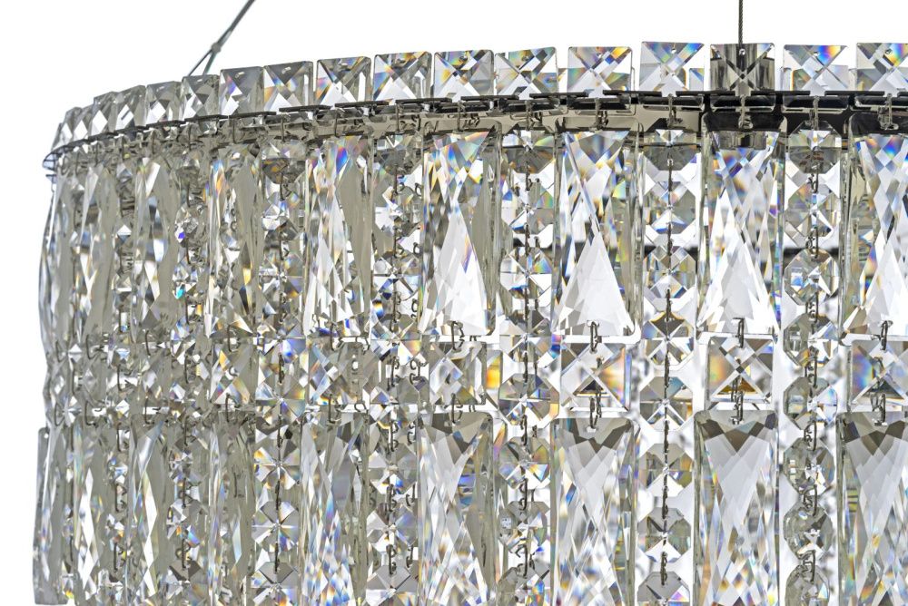 Люстра подвесная *60*30 см, Led лента*LED*68W, 3000/6000K, Arti Lampadari Ovindoli Gold Ovindoli L 1.5.60.102 N, Никель