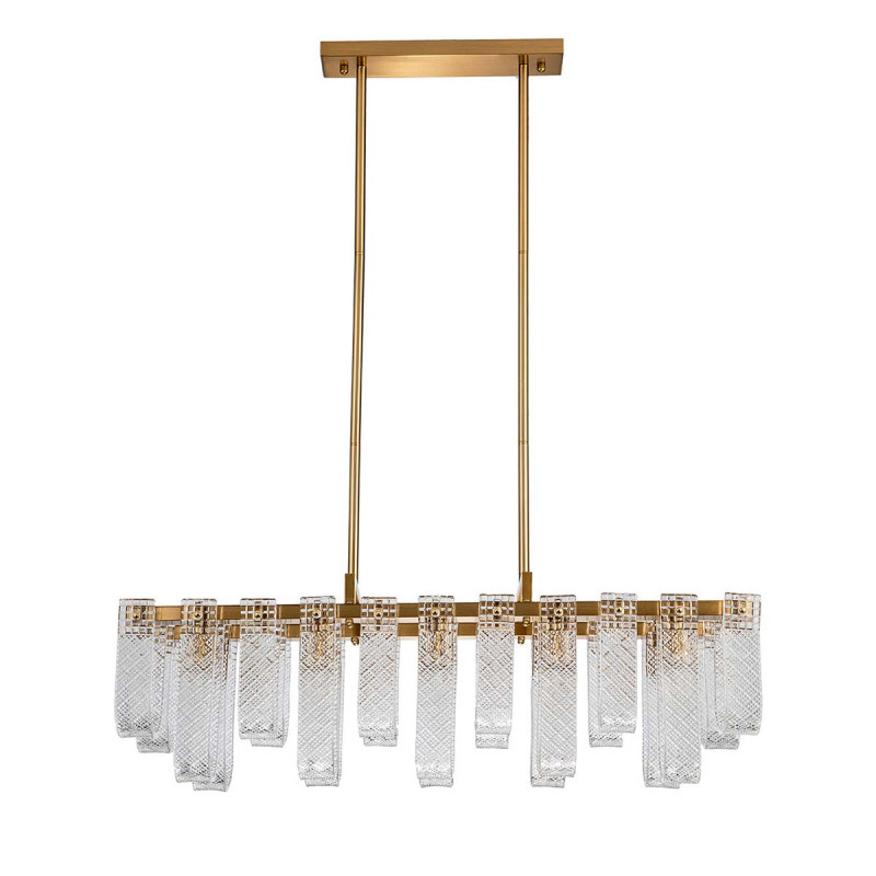 Подвесной светильник 900*300*275/1120 мм, 10*E14 бронза Indigo Brina V000367, 12027/10PL Brass