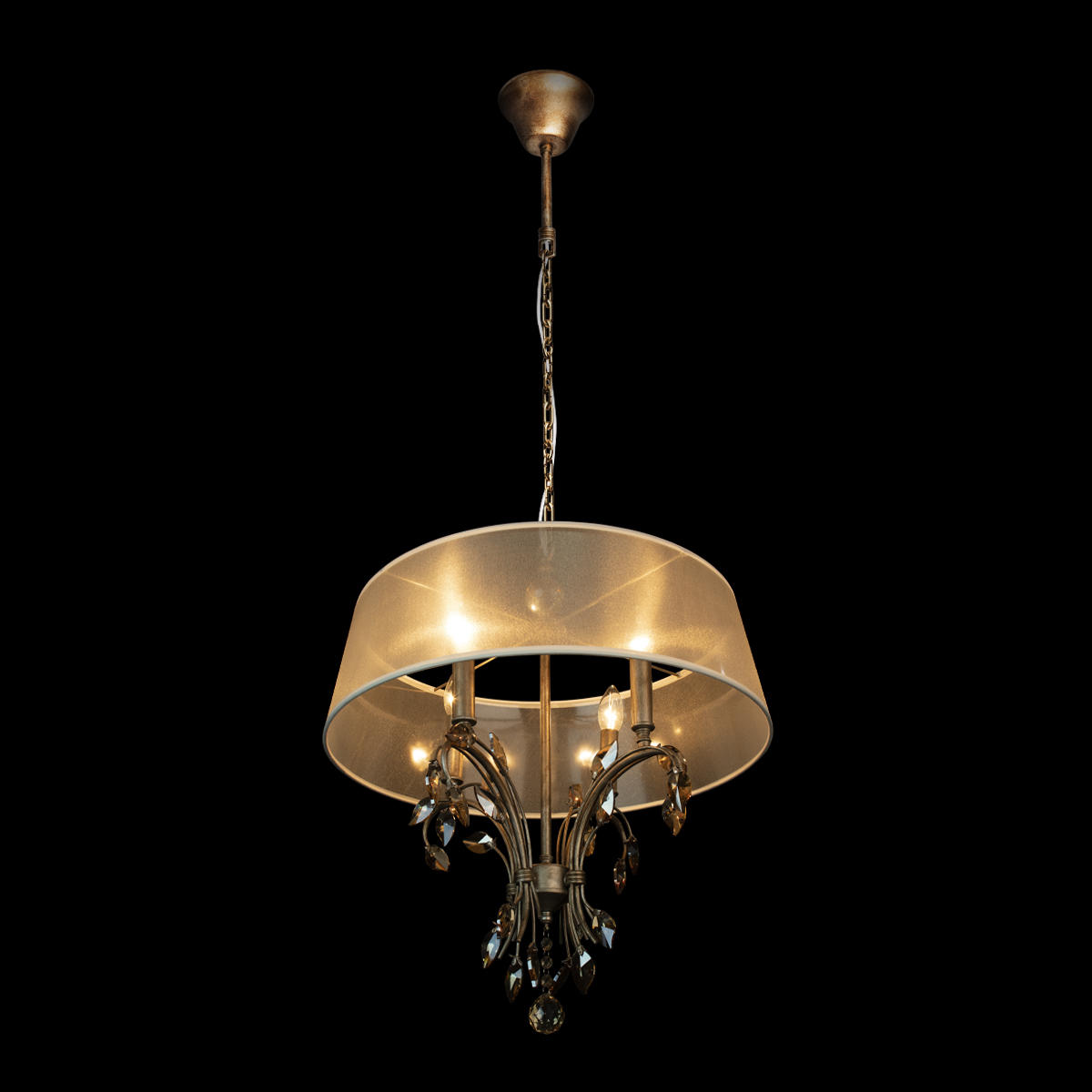 Подвесной светильник 53,5*87/237 см, 4*E14 LOFT IT Hermitage 10305/B шампанское