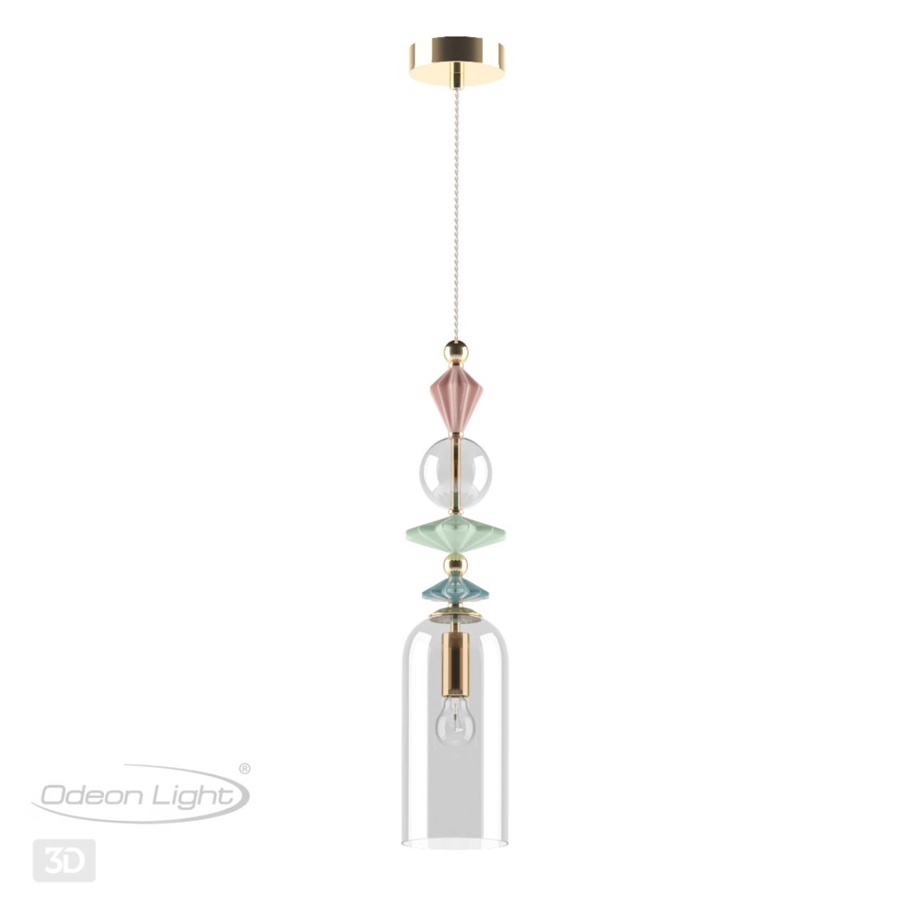 Подвесной светильник диаметр 11 см Odeon Light Bizet 4855/1 Золото