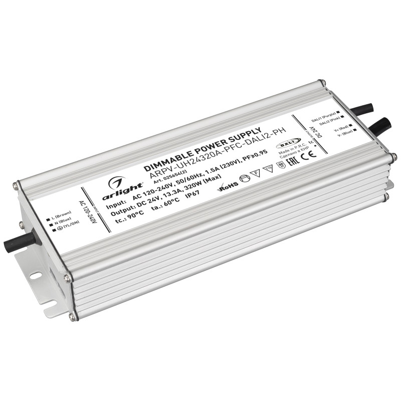 Блок питания для светодиодной ленты Arlight 025654(2) 25,1*6,8*3,85 см.