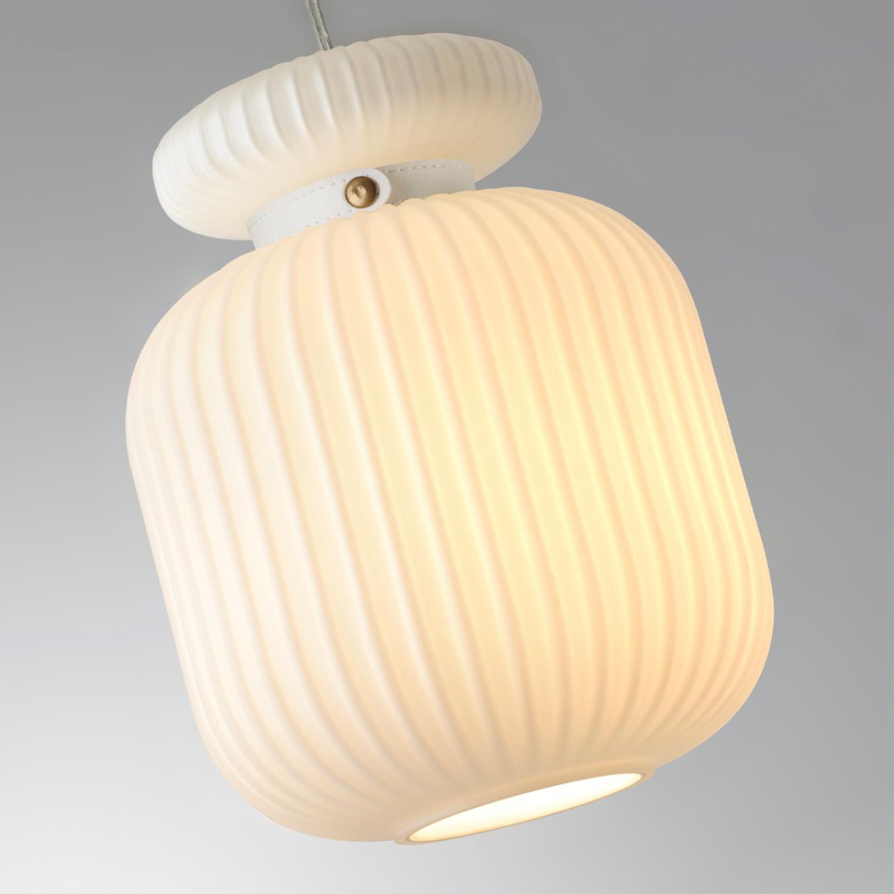 Подвес 22*22*148,5 см, 1 E27*60W, Odeon Light Jugi, белый 5042/1C