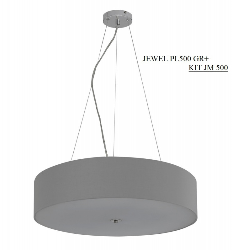 Светильник потолочный 50 см, Crystal Lux JEWEL PL500 GR Хром
