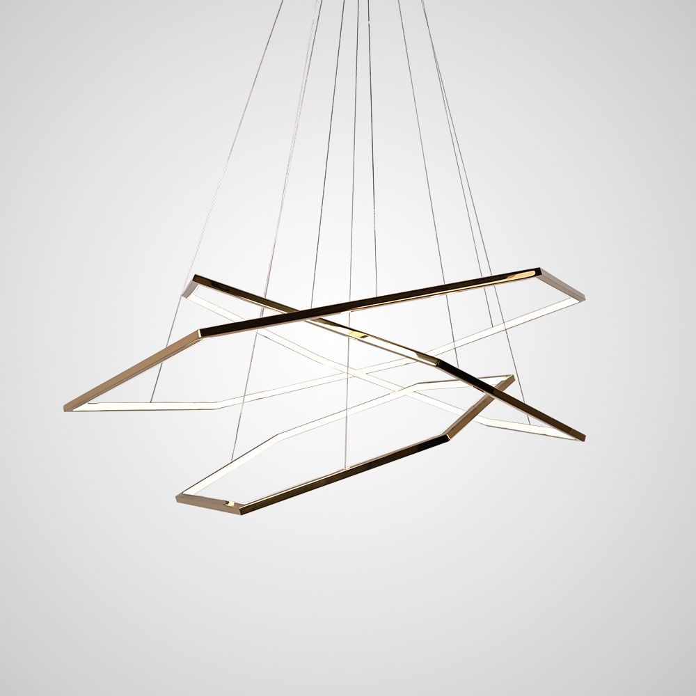 Подвесная люстра Vesanto Cameron Design House D80+100+120 **200 см, 3*LED*60W, 4000K, ImperiumLoft 40.2477, Золотистый