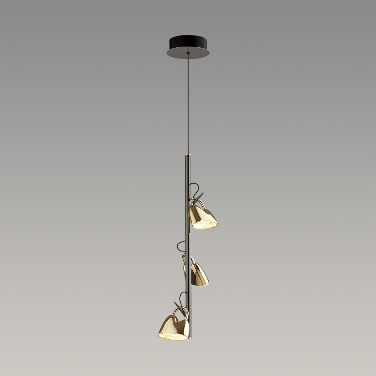 Светодиодный светильник 17 см, 13W, 3000K, Odeon Light Malpa 5002/13L, черный-золото