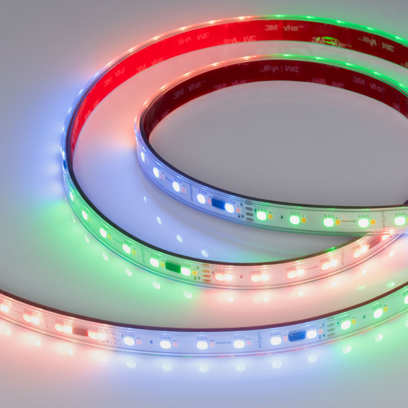 Лента герметичная SPI-P-BA120-14mm 24V RGBW-Day-PX6-BPT (16 W/m, IP66, 5060/2835, 5m) (Arlight, бегущий огонь) 040623. Цена указана за 5 метров. Продается кратно 5 метрам.