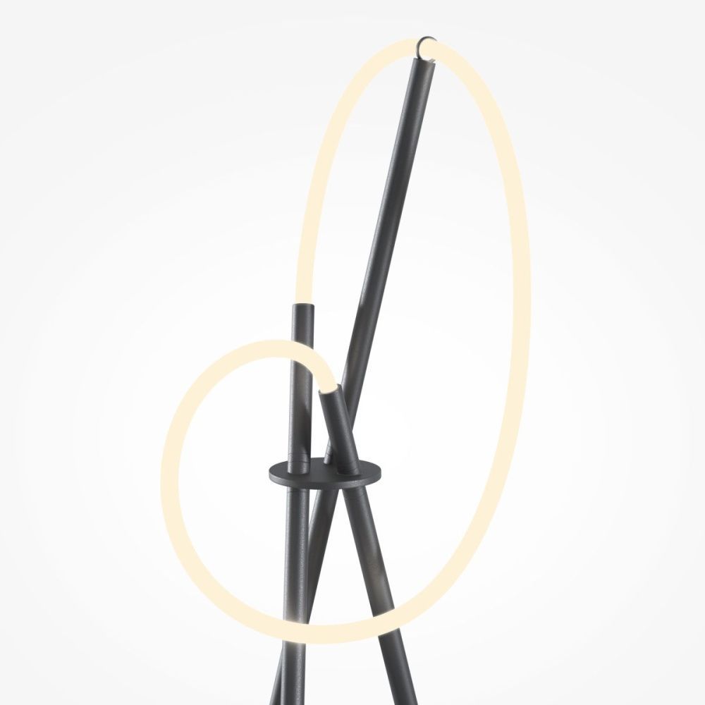 Настольная лампа 59 см, 15W, 3000K, Maytoni Crochet MOD369TL-L15B3K, черный