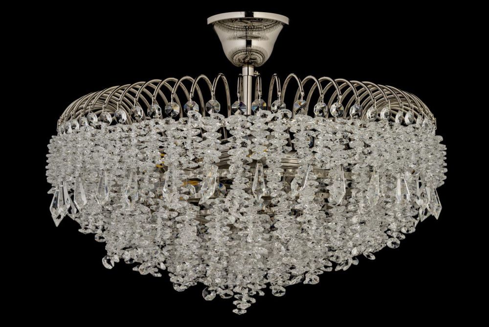 Люстра потолочная *40*30 см, 5*E14*40W, Arti Lampadari Delia Nickel Delia E 1.3.40.105 N, никель