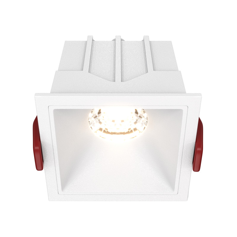 Светильник 7 см, 10W, 3000K, Maytoni Downlight Alfa LED DL043-01-10W3K-SQ-W, белый