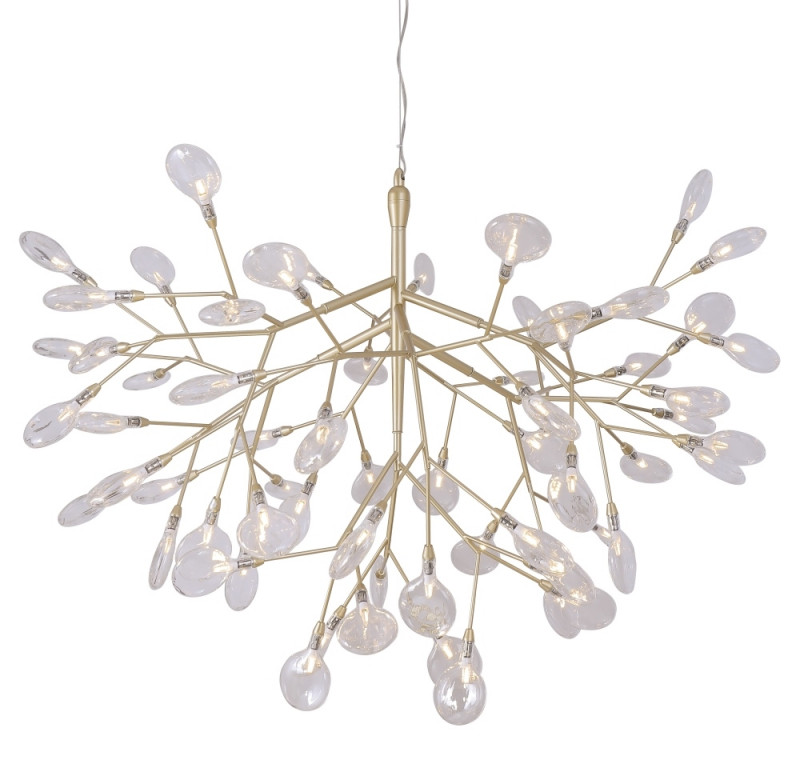 Светильник подвесной 98 см, Crystal Lux EVITA SP63 GOLD/TRANSPARENT Золотой