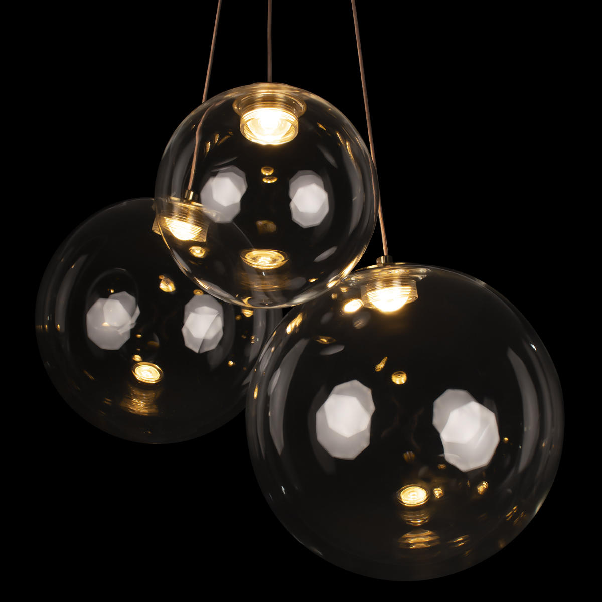 Подвесной светильник 29*10 см, 3*LED*5W 3000K LOFT IT Pop it 10270/P3 золото