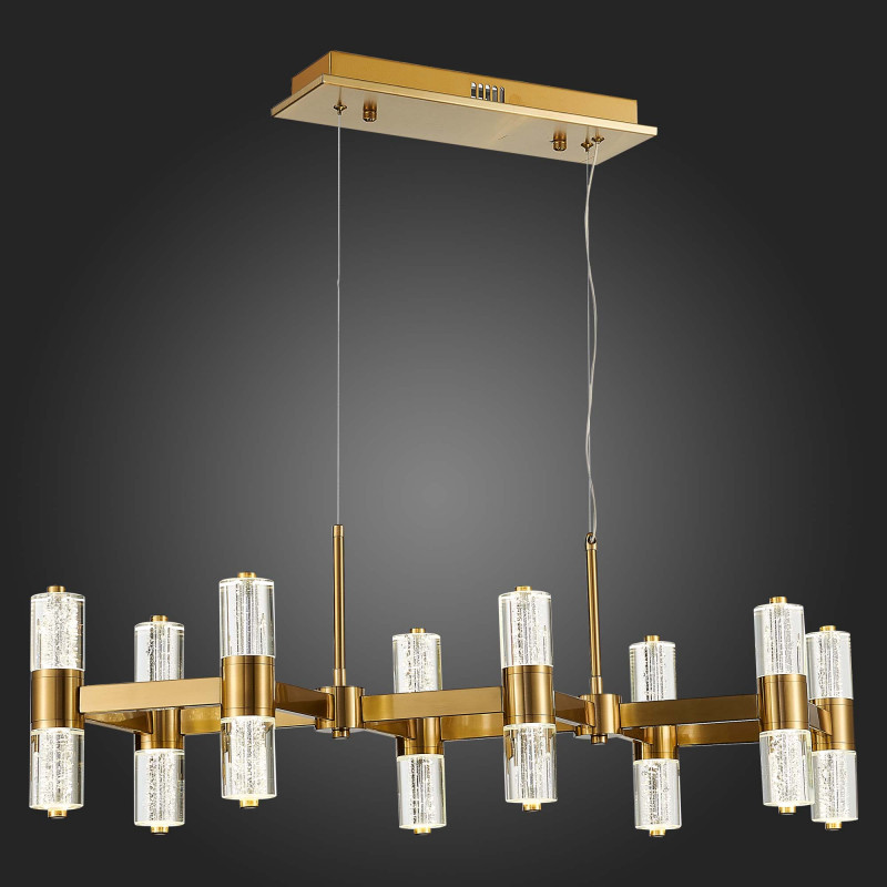 Люстра подвесная 90*30 см, 40W 4000K ST LUCE GEMINA SL6007.203.16 Латунь