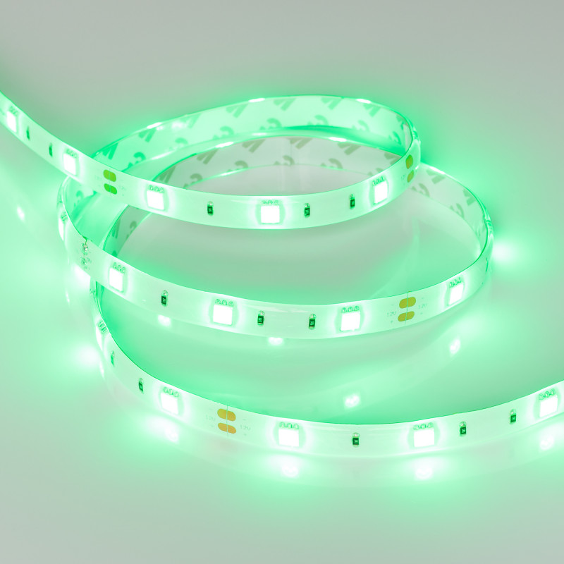 Лента RTW 2-5000SE 12V Green (5060, 150 LED, LUX) (Arlight, 7.2 Вт/м, IP65) 016508. Цена указана за 5 метров. Продается кратно 5 метрам.