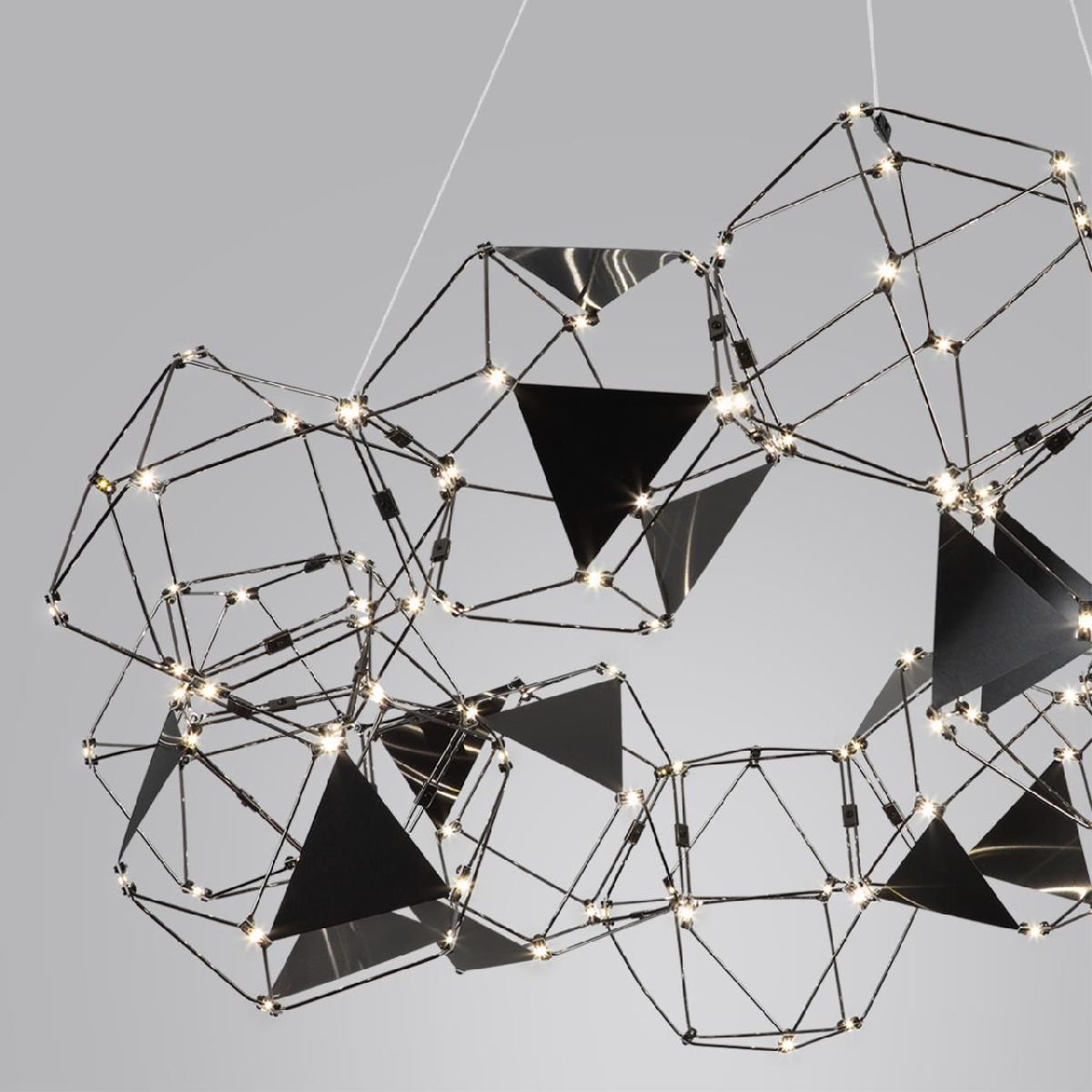 Светильник 85 см, 56W, 4000K, Odeon Light Trellis 5087/56L, черный хром