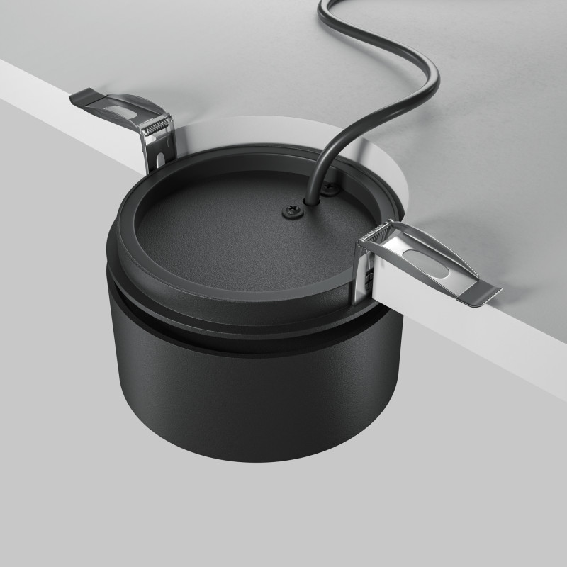 Встраиваемый светильник 8,5*8,5*6,6 см, LED, 12W, Maytoni Technical ONDA DL024-12W-DTW-B черный