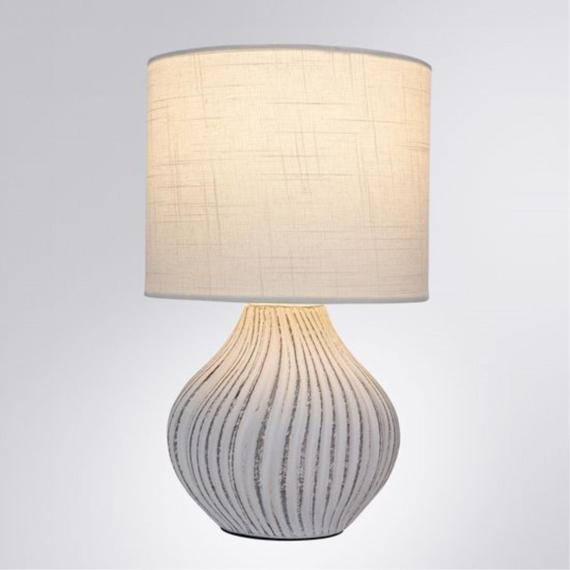 Настольная лампа 30 см, Arte Lamp NUSAKAN A5034LT-1WH, белый-керамика