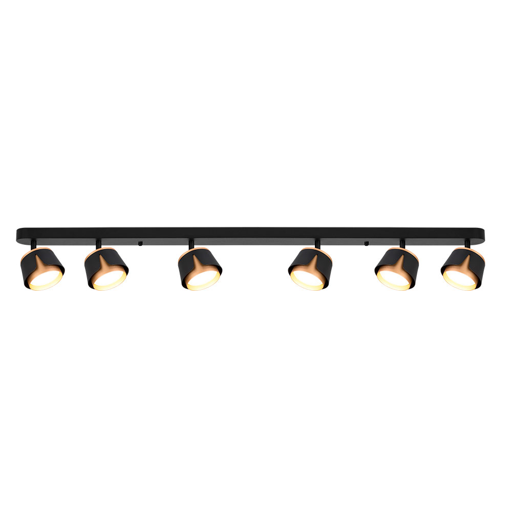 Спот 15*120*10 см, 6*GX53, 12W, Arte Lamp Amaks A8028PL-6BK, Черный