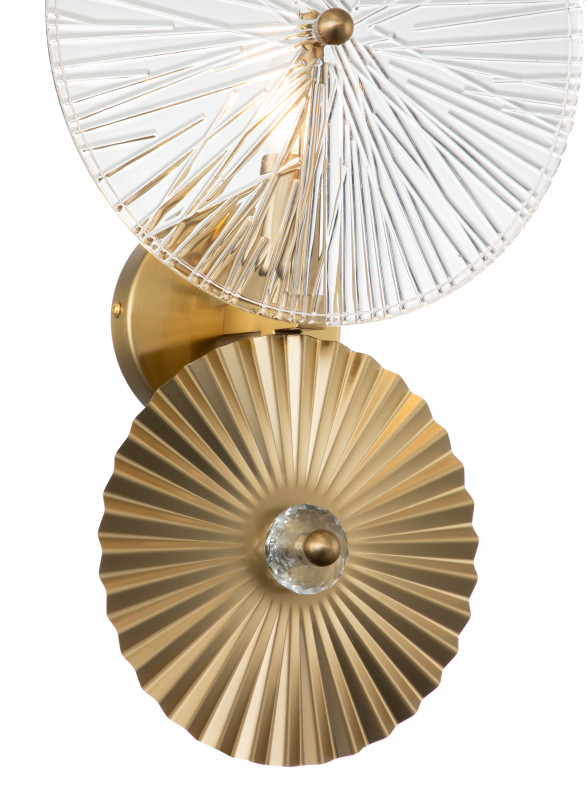 Настенный светильник 280*150*450 мм, 1*E14 латунь Indigo Miele V000023, 12021/B/1W Brass