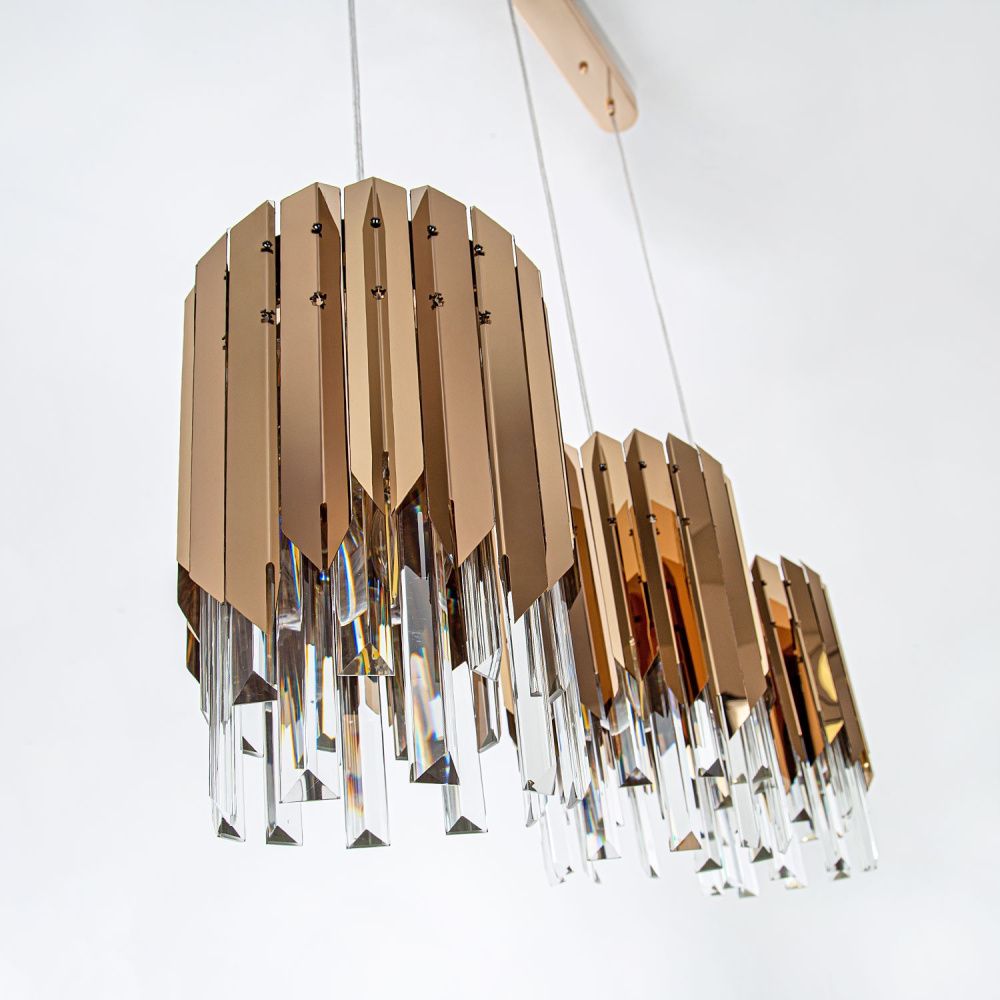 Подвесная люстра 75*20*130 см, Е 27 3x60W, Золото MODELUX ML.20208.3R GD