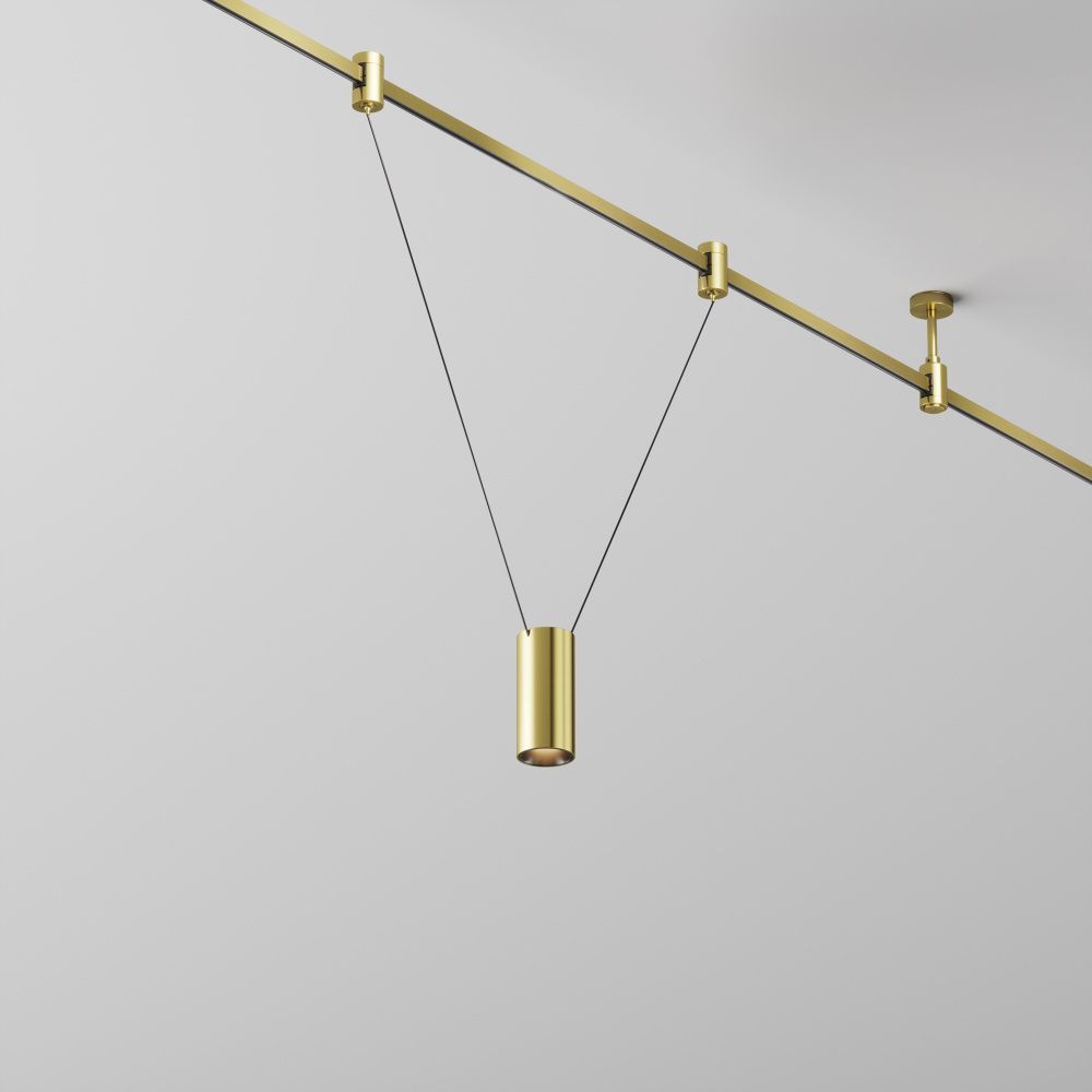 Трековый светильник  TR157-1-12W3K-BS **-12 см, *LED*12W, 3000K, Maytoni technical FLARITY TR157-1-12W3K-BS, Латунь