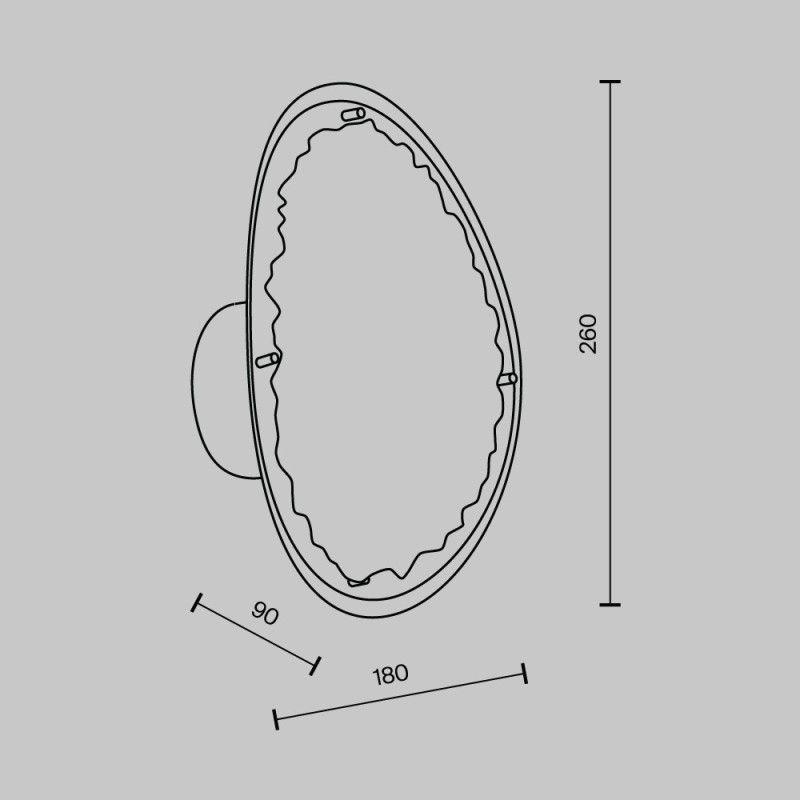 Настенный светильник 18*10*0,0000 см, LED 8W, 3000 / 6000K, Золото MODESTYLE MS.2310.01