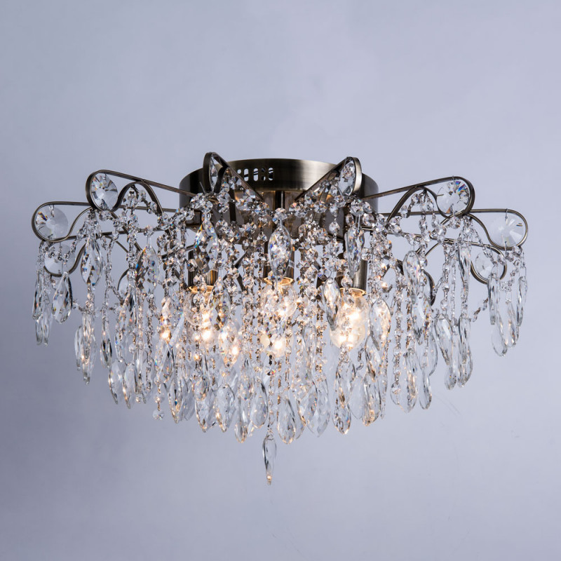 Потолочная люстра Arte Lamp Emilia A1660PL-6AB бронза, диаметр 62 см