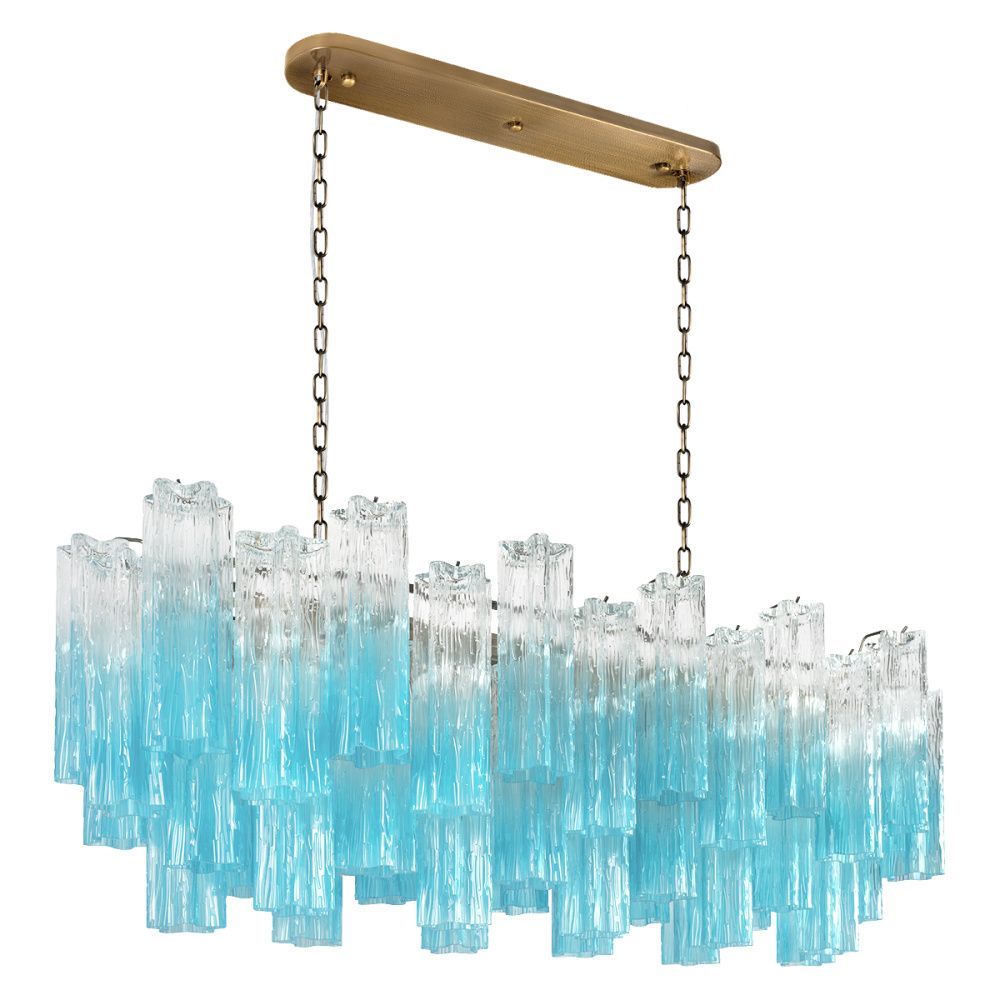 Подвесная люстра 104 см, Loft IT Murano 10580/1000R Clear blue, бронза