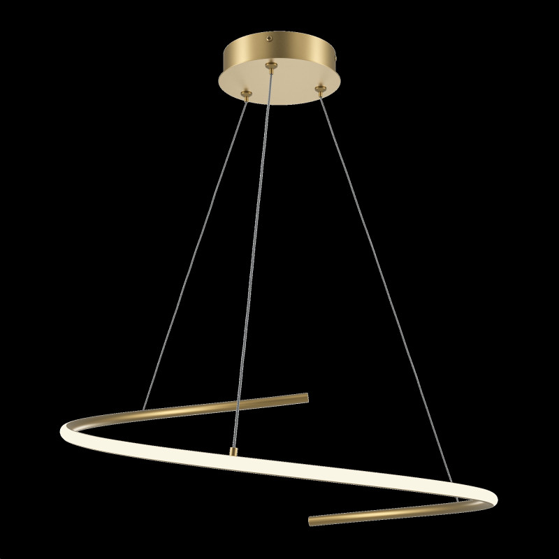 Подвесной светильник 60*60*325,7 см, LED, 31W, 3000К, Maytoni CURVE MOD242PL-L33BSK латунный