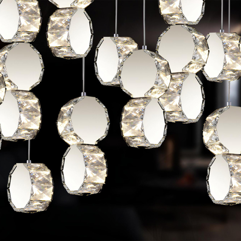 Светильник подвесной 11 см, Crystal Lux BESO SP1, хром