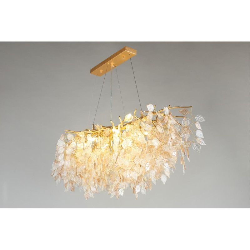 Подвесная люстра 120*60*80-150 см, 13*G9, 5W, Aployt Rochell APL.850.13.13, золотой