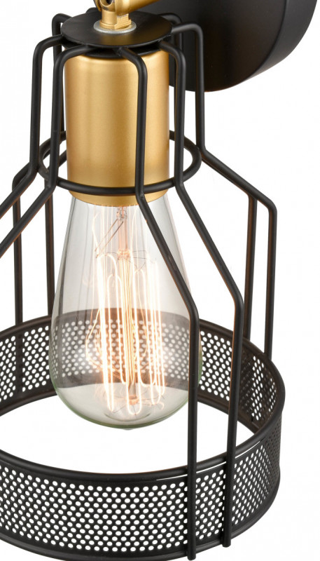 Бра 21*15*27 см, 1*E27 черный, золото Vele Luce Abbis VL6262W01