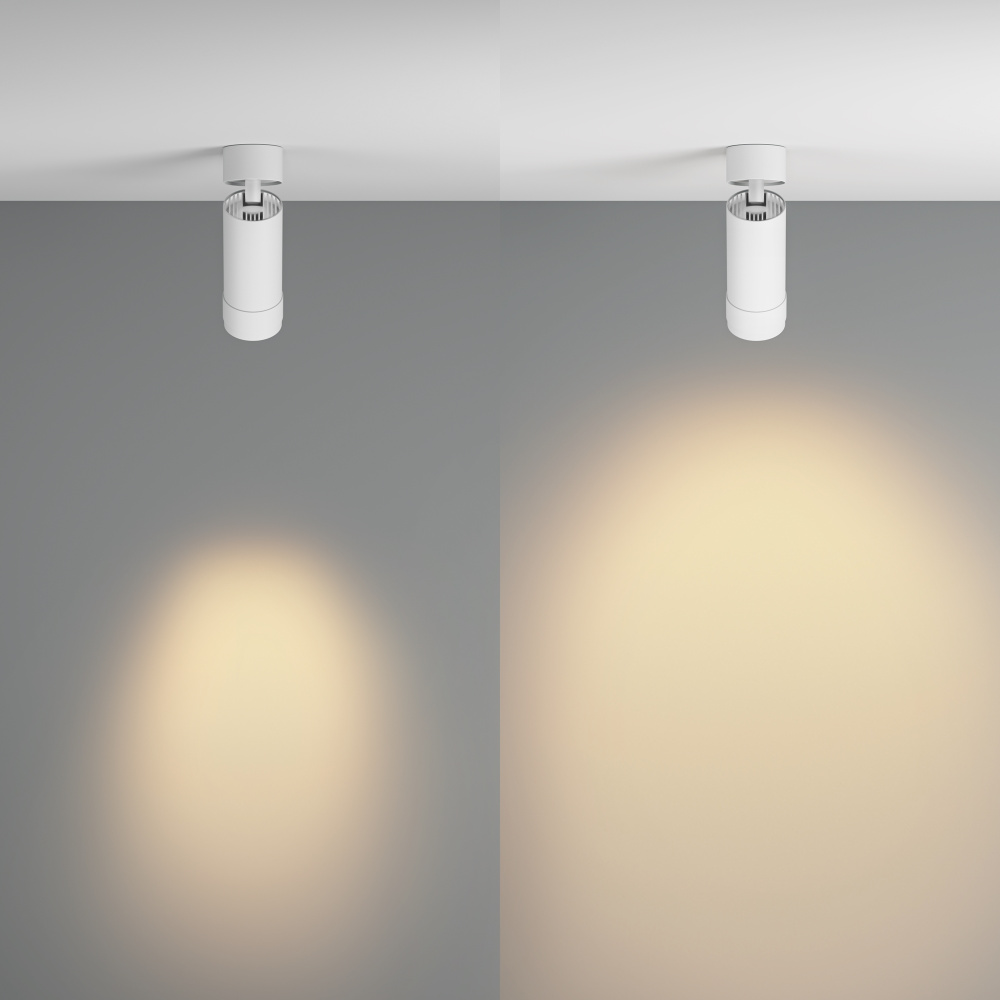Светильник  C055CL-L12W2.7K-Z-W **-16,4 см, *LED*12W, K, Maytoni technical Focus Zoom C055CL-L12W2.7K-Z-W, Белый