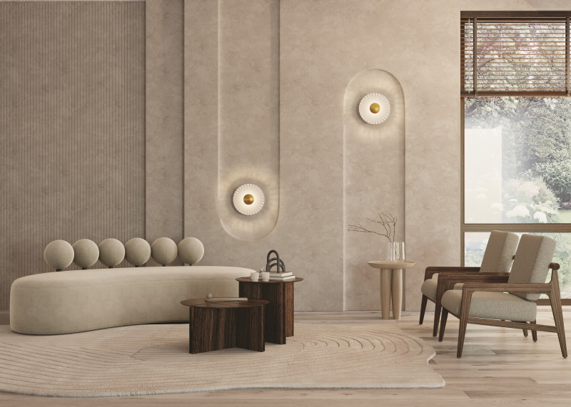 Бра 30*30*30 см, LED, 3000К, Maytoni Fiore MOD233WL-L11BS3K латунный