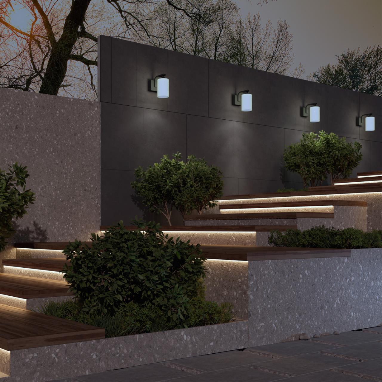 Светильник ландшафтный 11,8*21*21,2 см, E27 60 W, К Черный Novotech Street 370954 IP54
