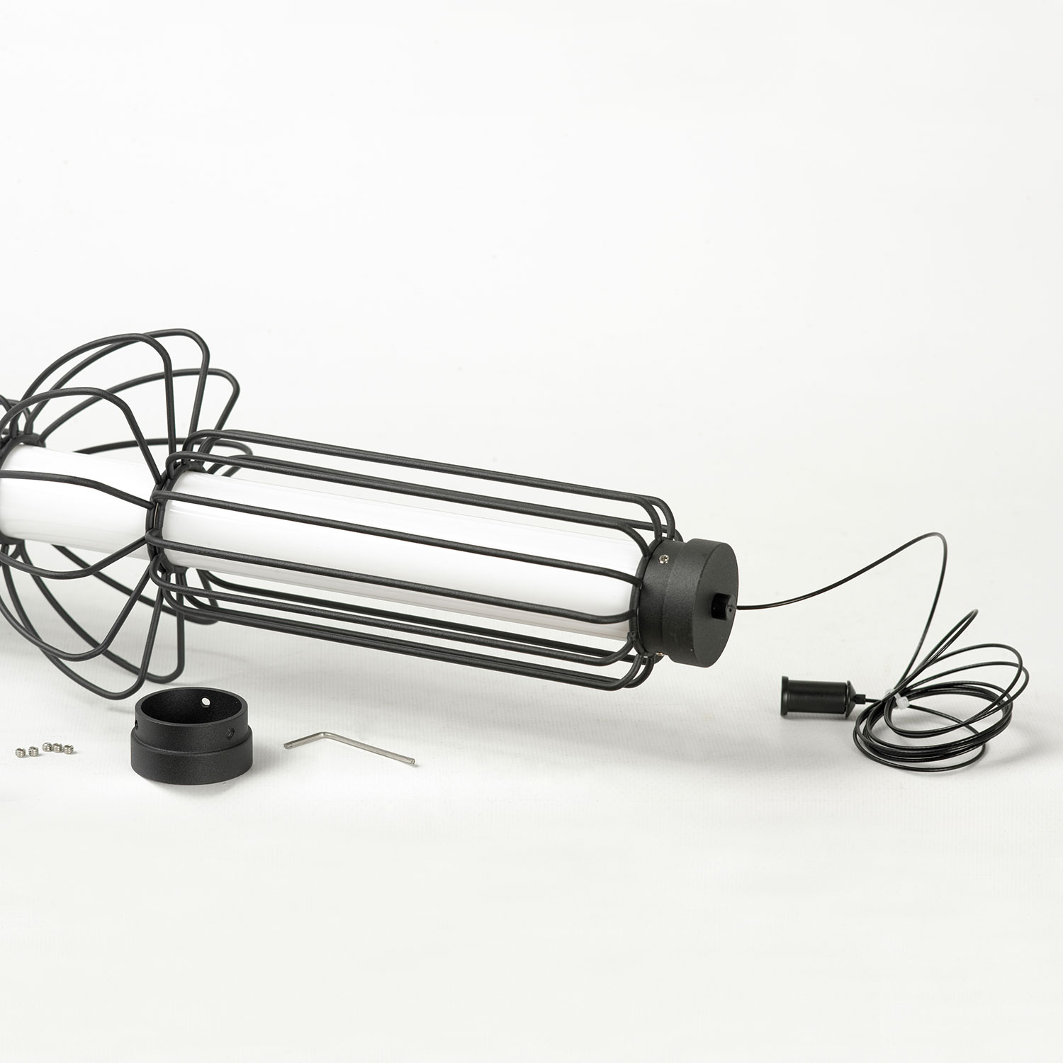 Линейно-подвесной светильник 107*25-170 см, 1*LED, 17W, 3000K, Lussole Howard LSP-7349, черный