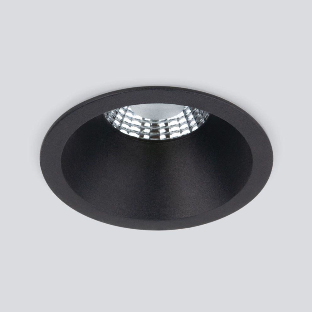 Встраиваемый точечный светодиодный светильник 15266/LED 7W 4200K черный Elektrostandard