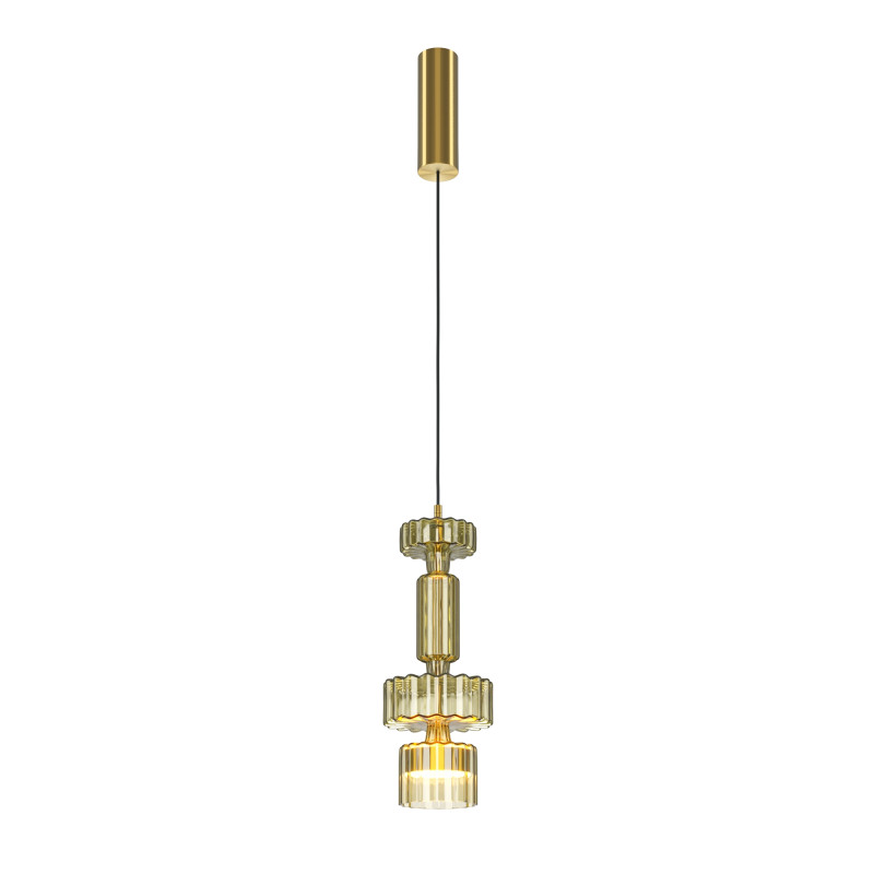 Подвесной светильник 15*15*360 см LED, 12W, 3000К, Maytoni LEVEL MOD253PL-L18BS3K2 латунный