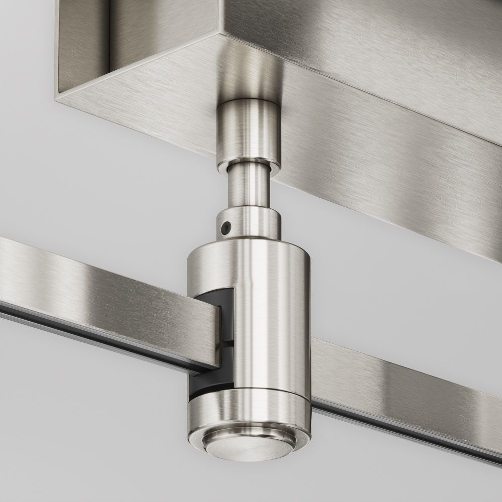 Комплектующие для трековой системы  TRA156C-BB1-PT 26,5*5,5*-12,4 см, *Maytoni technical Accessories for tracks Flarity TRA156C-BB1-PT, Платина