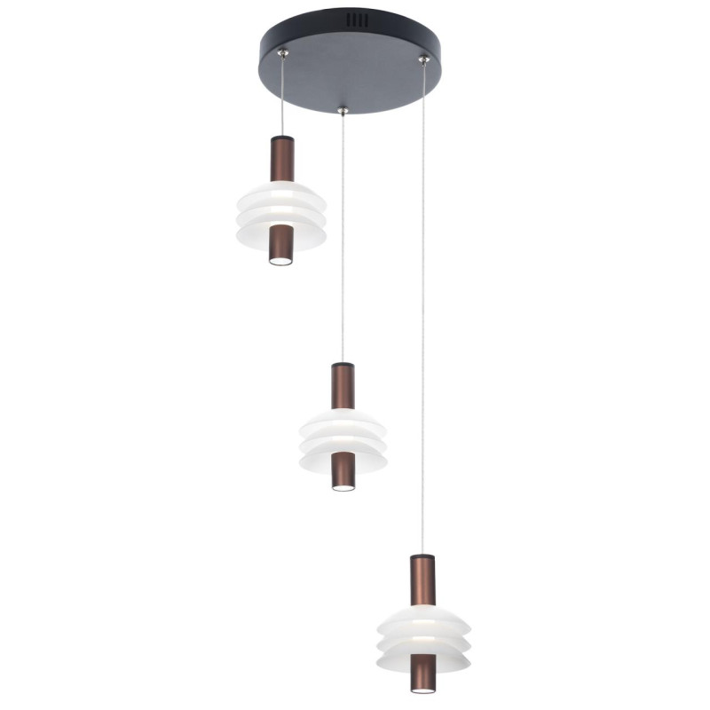 Светильник подвесной 35*185 см, 3*LED*16 W, 4000 К, Махагон Citilux Майя CL202032