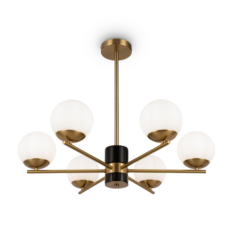 Светильник 67 см, Freya Marble FR5230PL-06BS, латунь