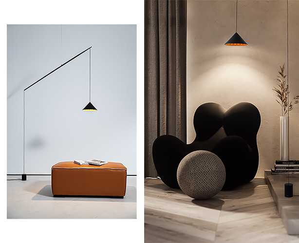 Подвесной светильник 19,6*250 см, ITALLINE  IT03-1429 black/orange
