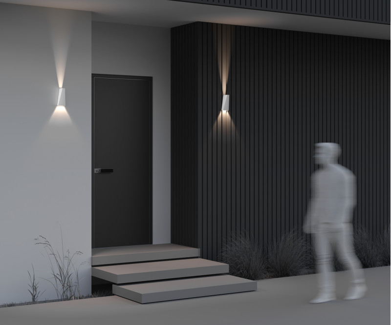 Уличный настенный светодиодный светильник Maytoni Times Square O580WL-L6W белый